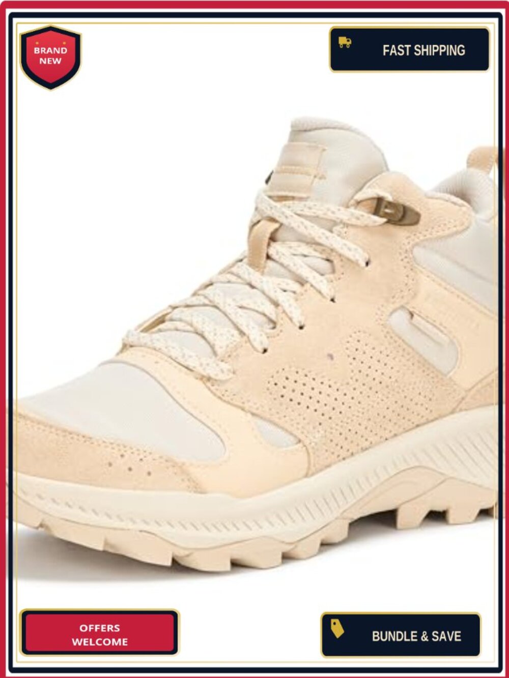 Waterproof Hiking Boots Ankle High Suede Leather Lace Up